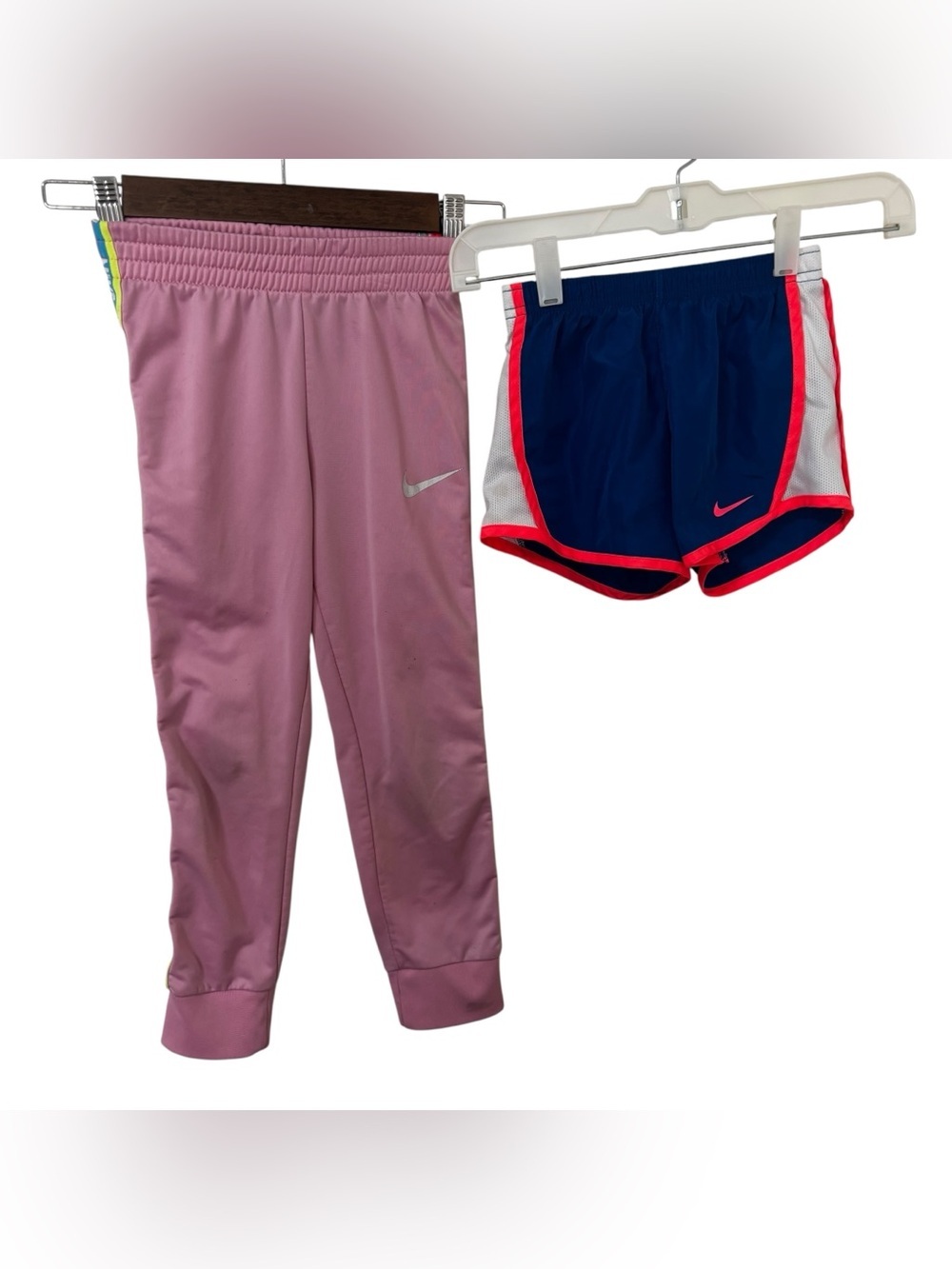 Nike Kids' Pink Athletic Pants & Navy Running Shorts Set size 5/6